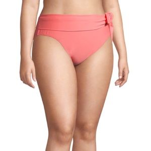 TIME & TRU Orange Honey Highwaist Swim Bottoms Plus Size